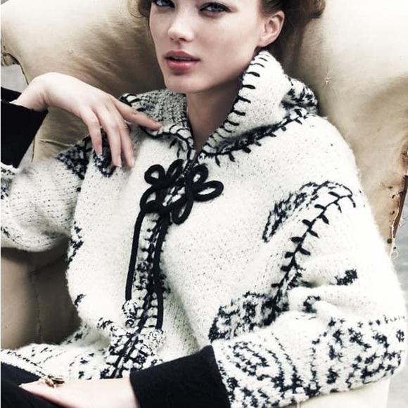 L37. {Anthro} Sleeping on Snow Kajsa Sweater coat - Picture 2 of 4